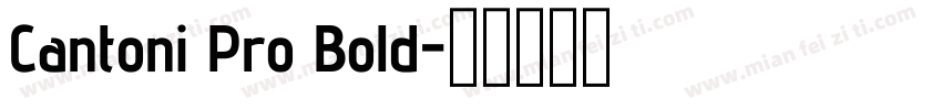 Cantoni Pro Bold字体转换